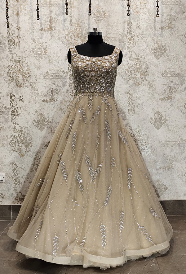 Semi bridal gown