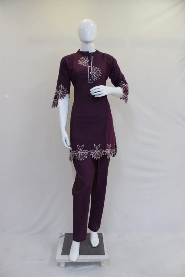 Threadwork Kurta set for Casual Wear