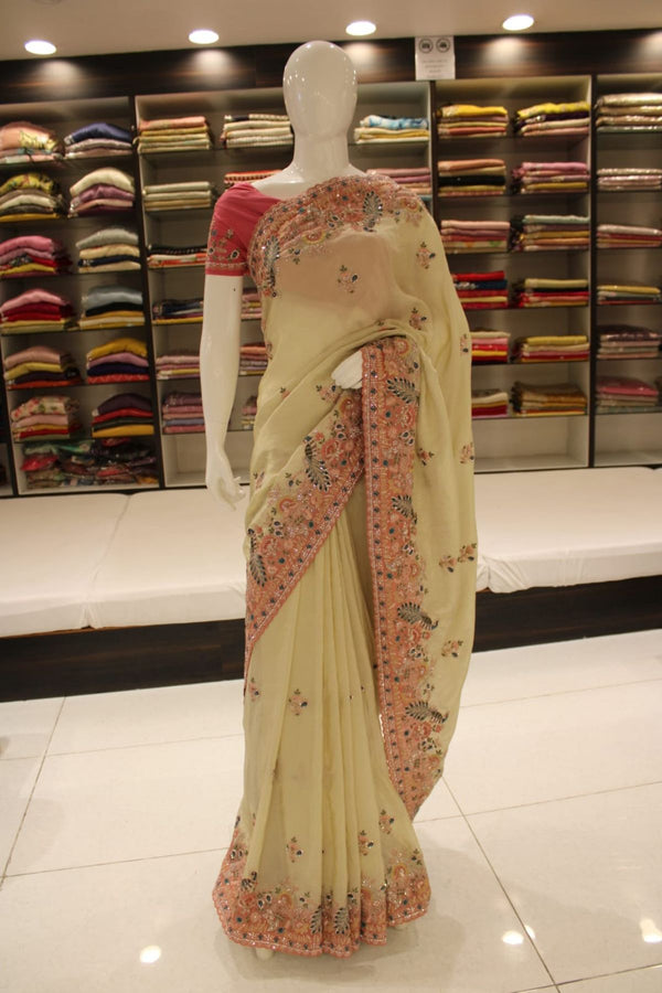 Embriodered Designer Saree