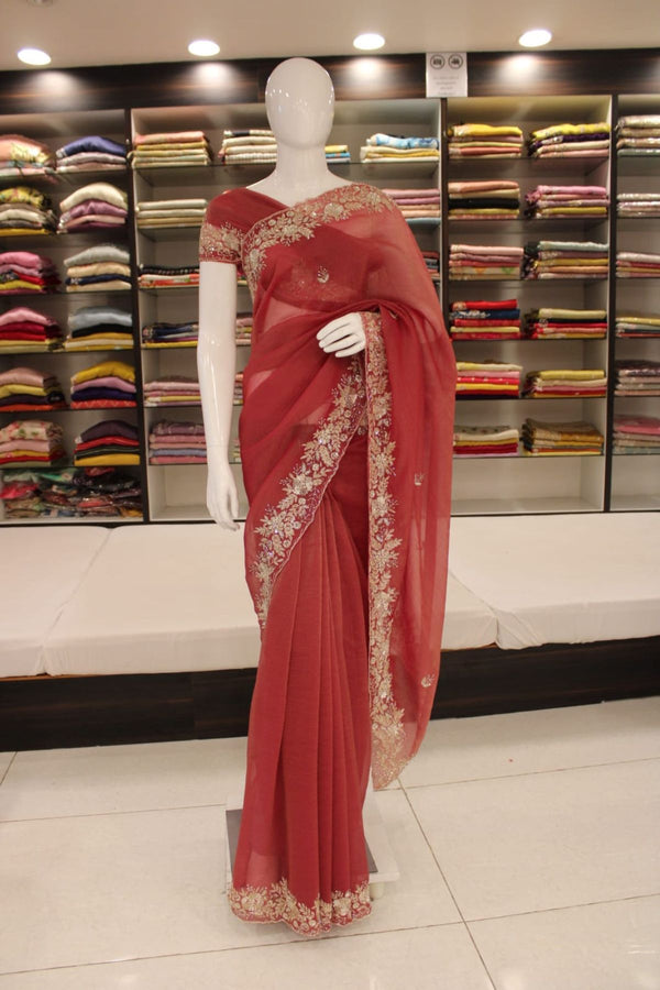 Royal Maroon Bridal Saree