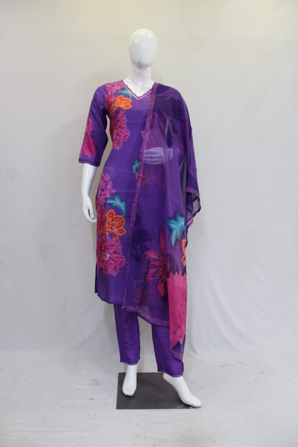 Floral Long Kurti with Side Slits