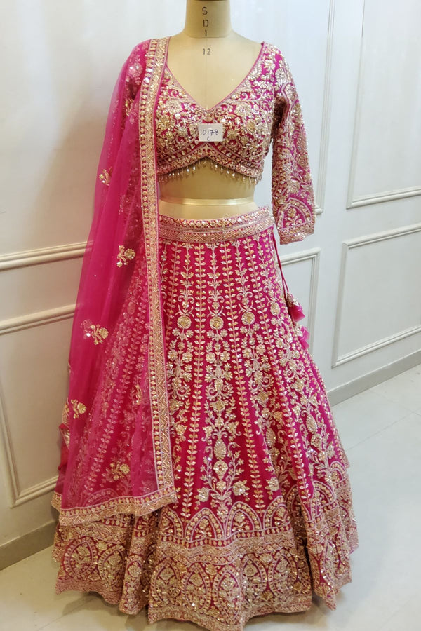 Pink Designer Wedding Lehenga