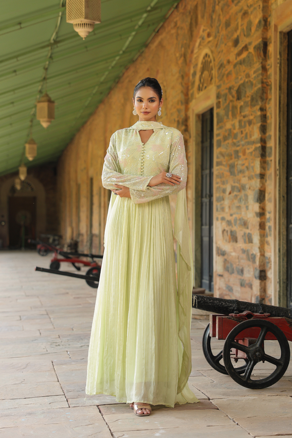 Pista Green Gown