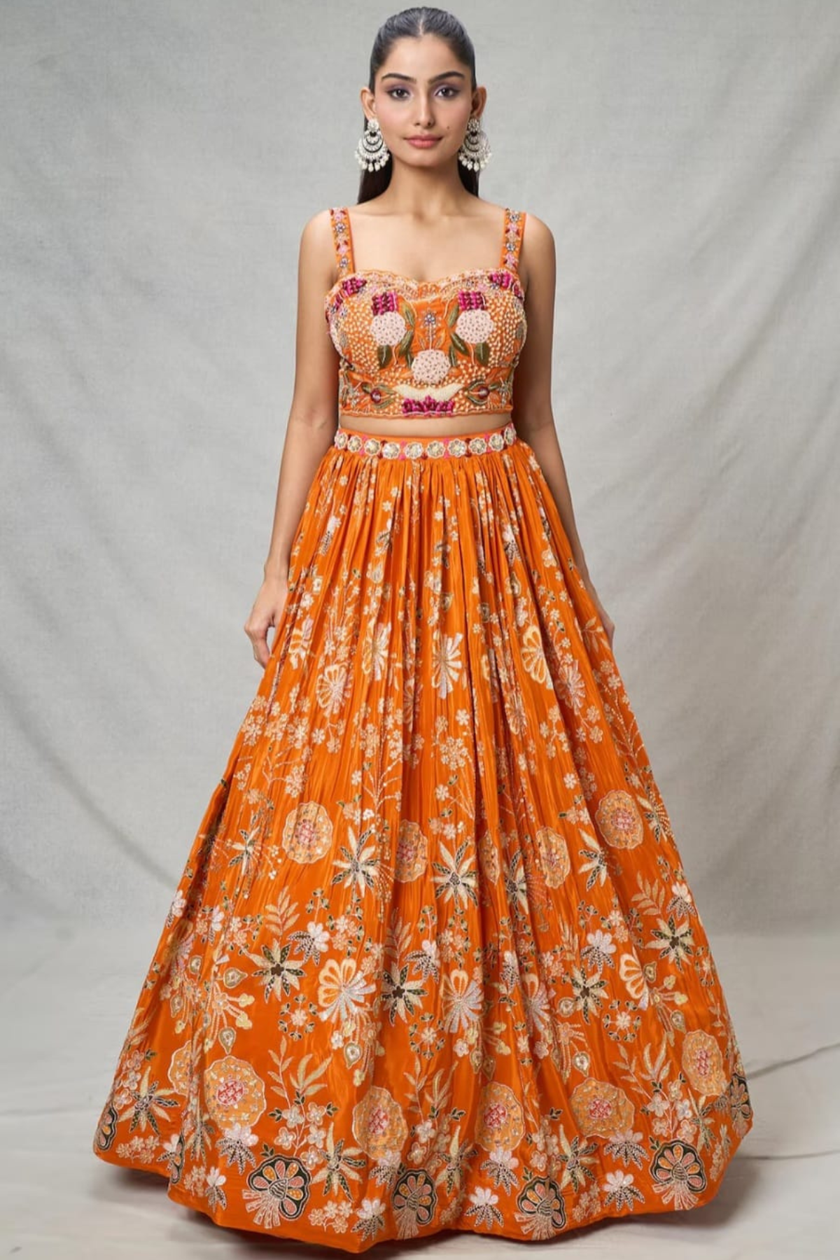 Floral Embroidered lehenga